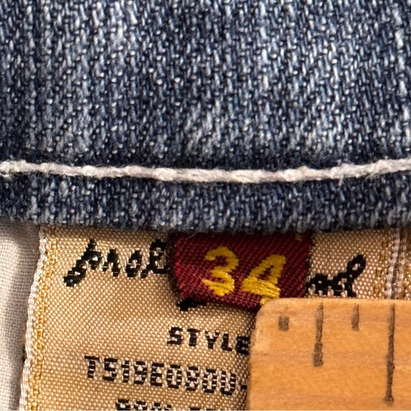 7 For All Mankind Bootcut Jeans Men 34x32 The Standard Y2K USA Loose Baggy Urban - Picture 15 of 16